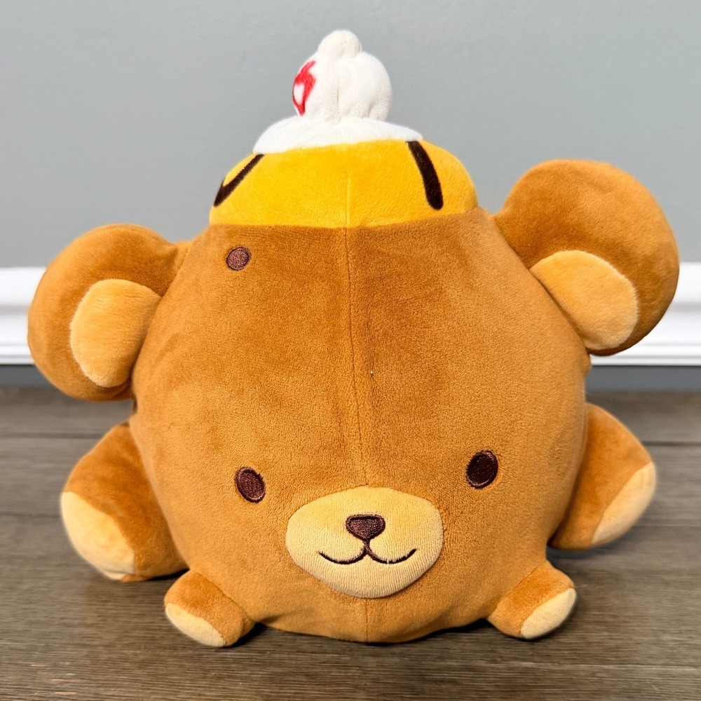 Smooshy Mushy Brown Bear Flan‎ Pudding Dessert Plush